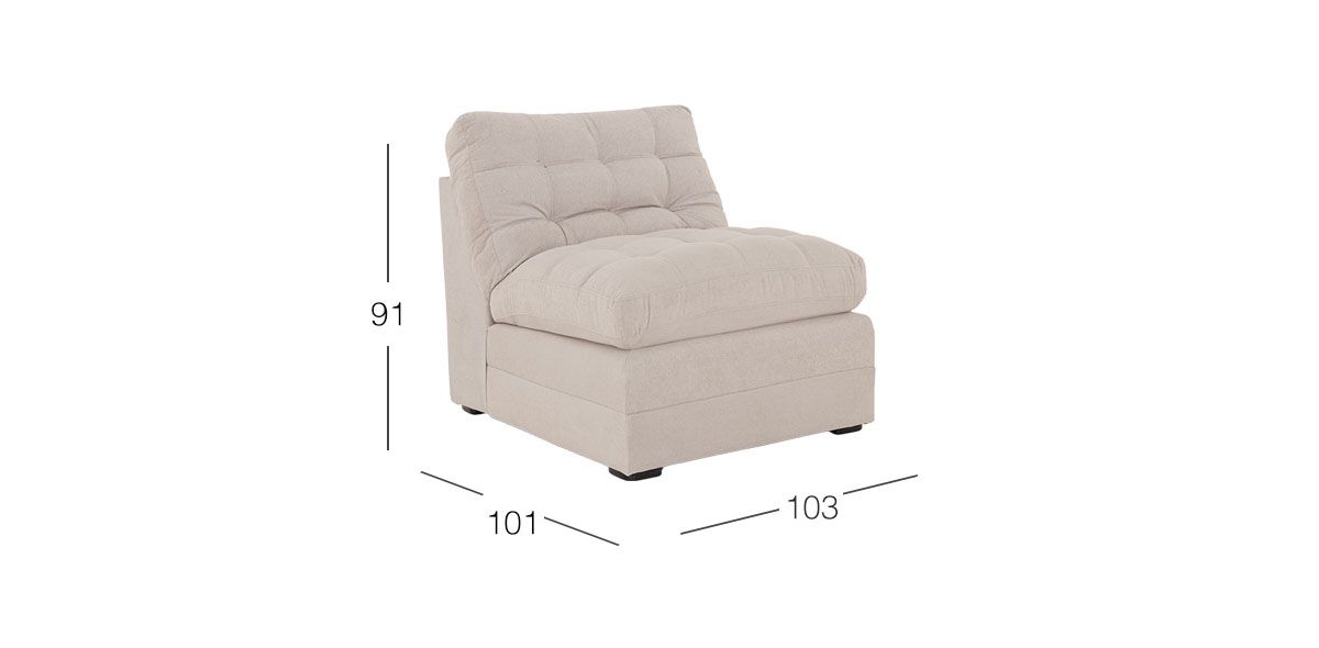 Sillón Sin Brazos Morrison New Beige