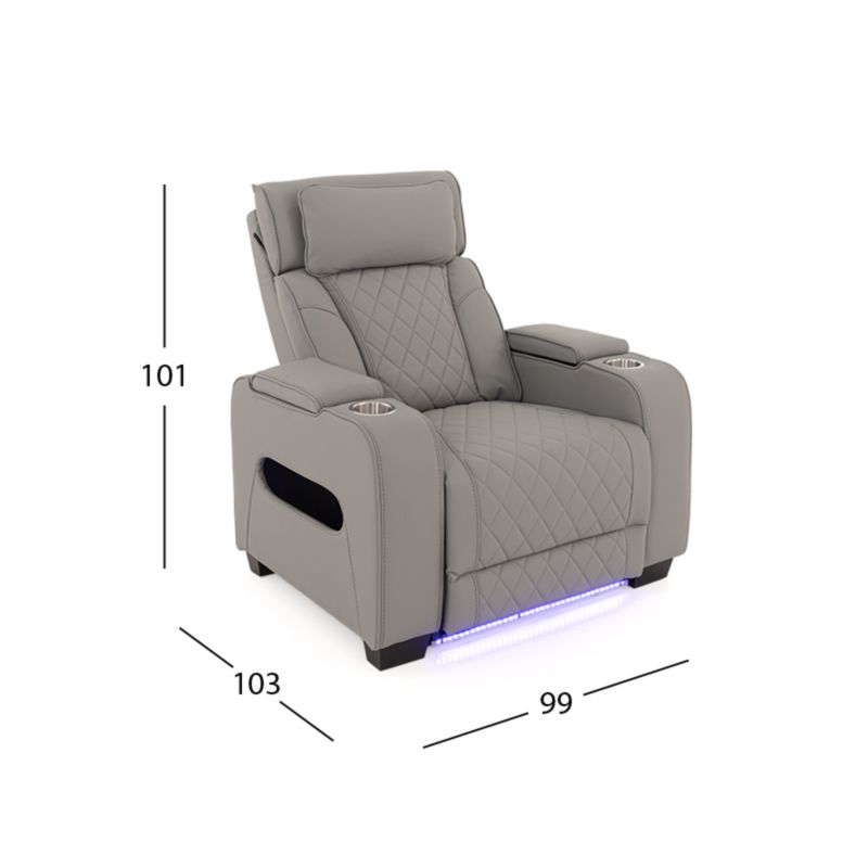 Sillón Reclinable Eléctrico Jetour Gris Claro