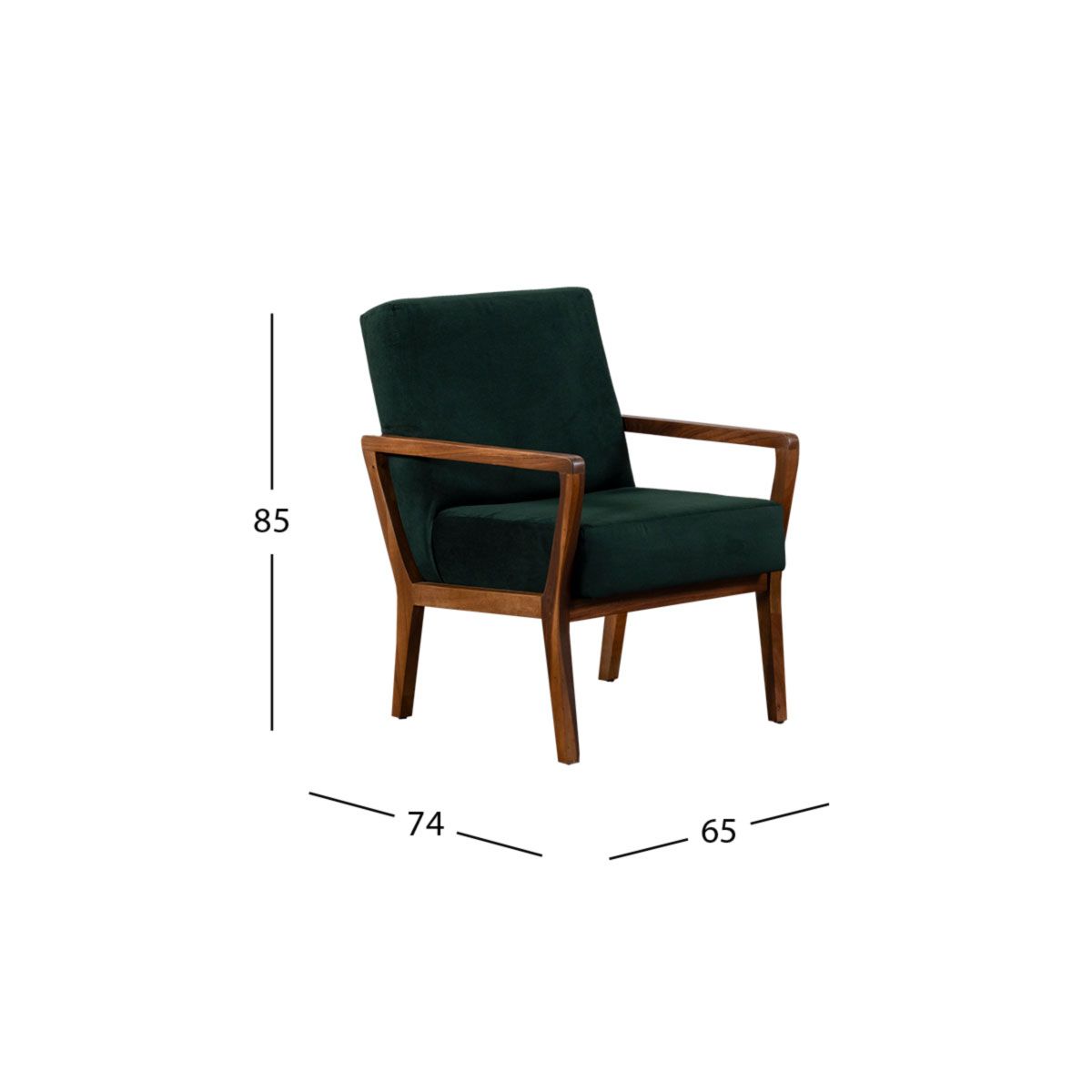 Sillón Ocasional Parota Donovan Verde Esmeralda