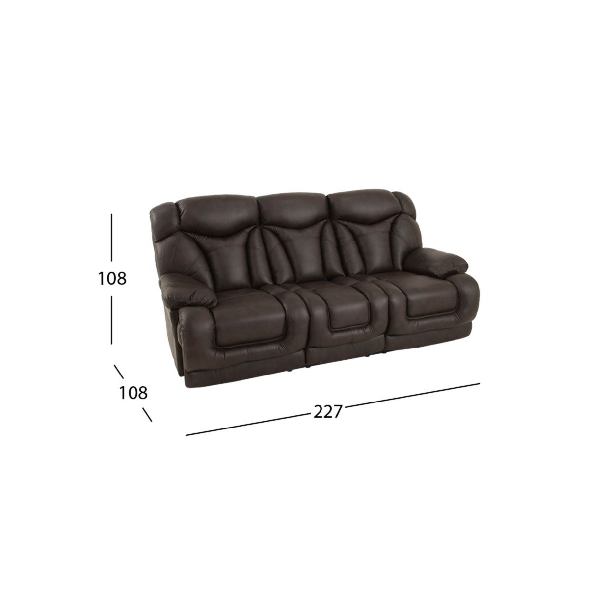 Sofá 3 Plazas Reclinable Lake Café