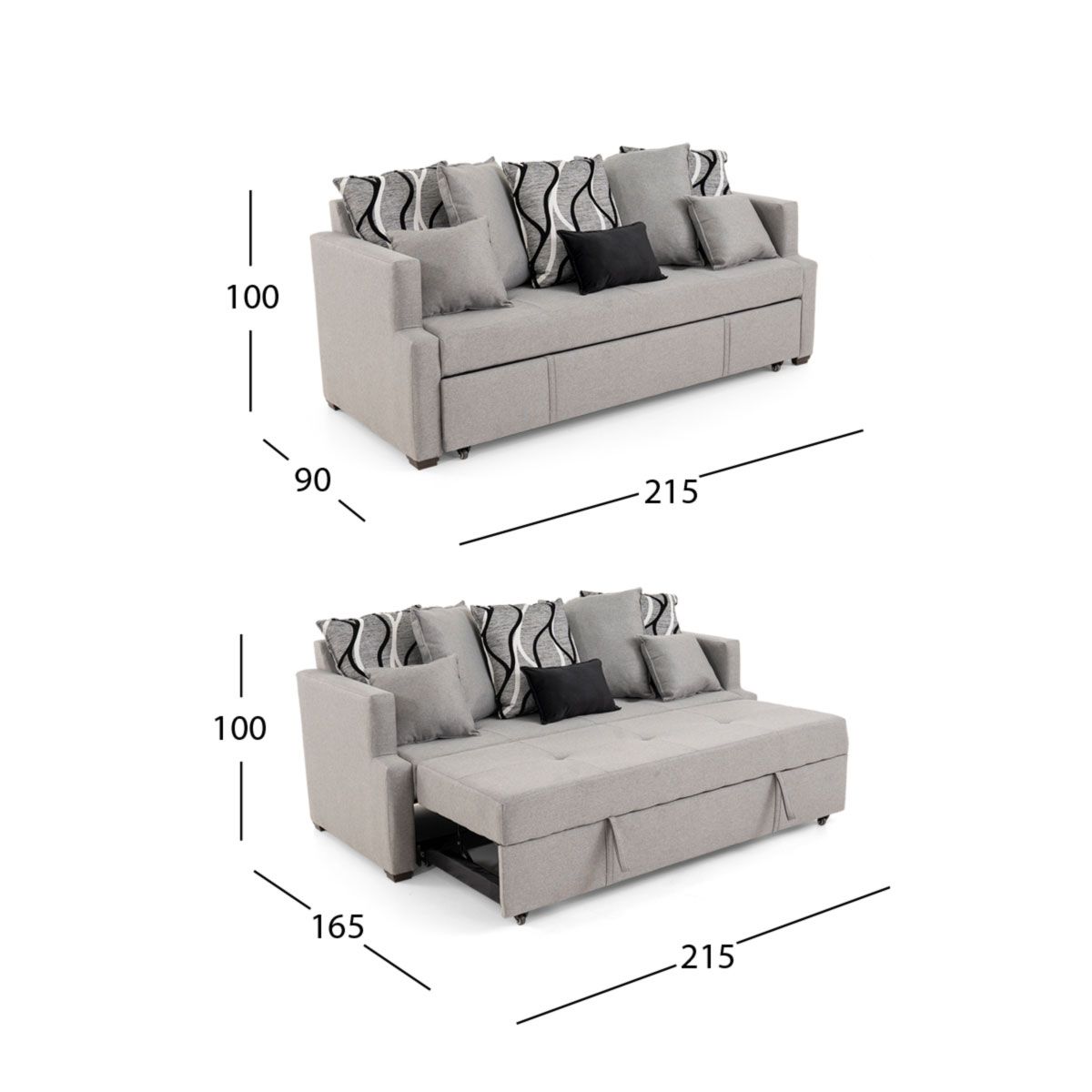 Sofá Cama Valencia Gris