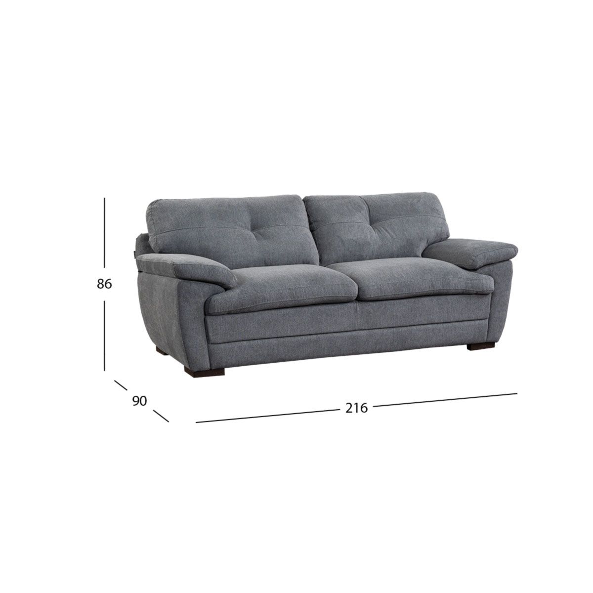 Sofá 3 Plazas Jerry Promo Gris (Boal)