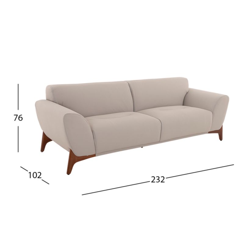Sofá 3 Plazas Arello Gris (Boal)