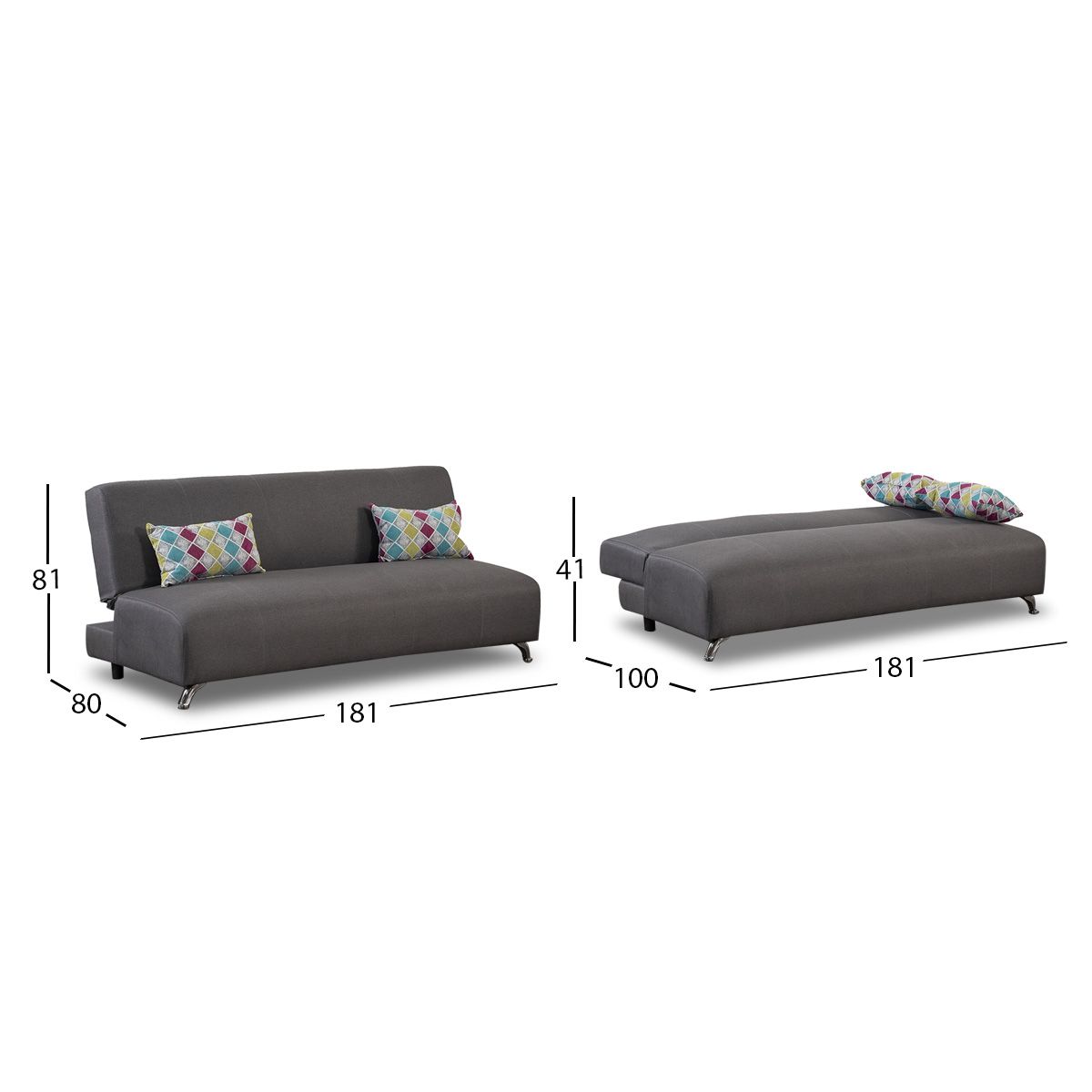 Sofá Cama Aster Gris Oxford