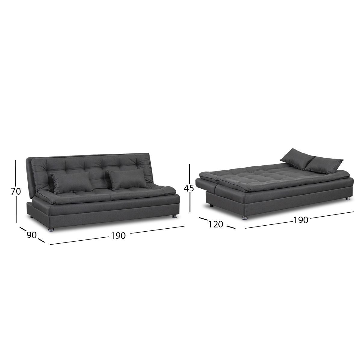 Sofá Cama Dupre Gris Oxford