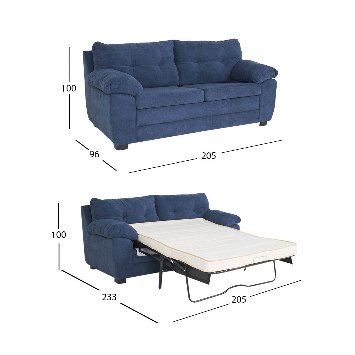 Sofá Hide a Bed Frisia Life Azul