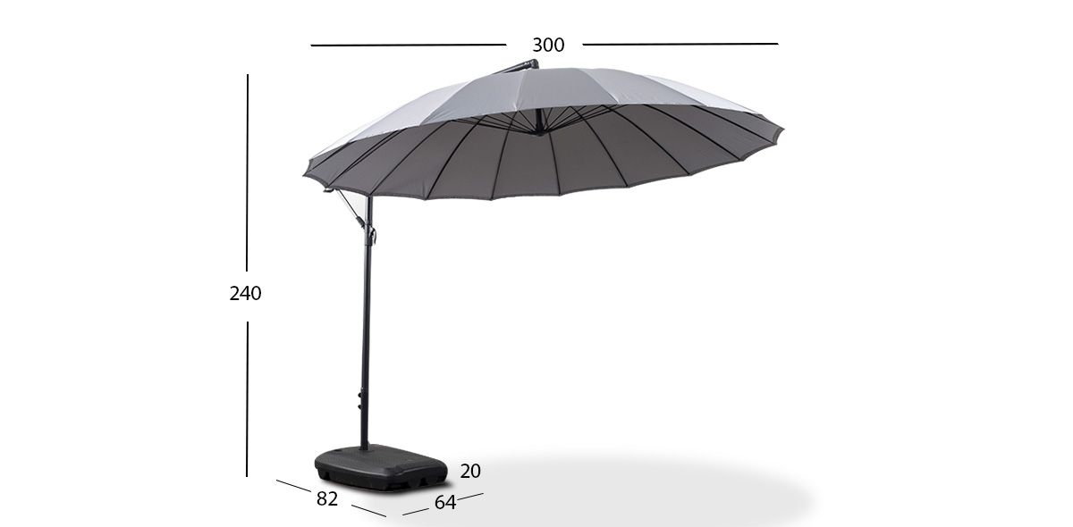 Sombrilla Para Exterior Marieta Gris