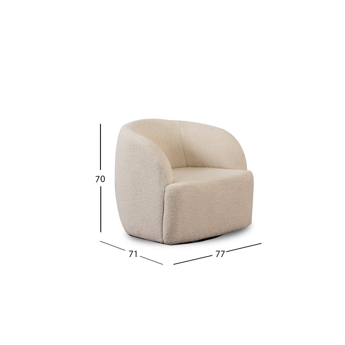 Sillón Giratorio Paris Beige