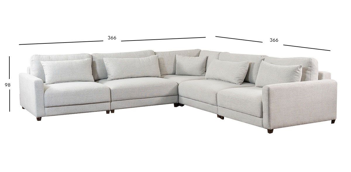Sala Eland CL Gris 5 Piezas