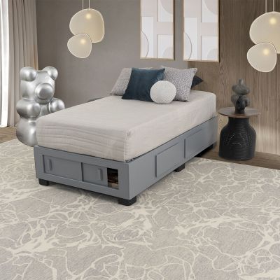 Base De Cama Cajonera Individual Koren Gris