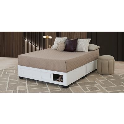 Base De Cama Cajonera Queen Size Koren Blanco