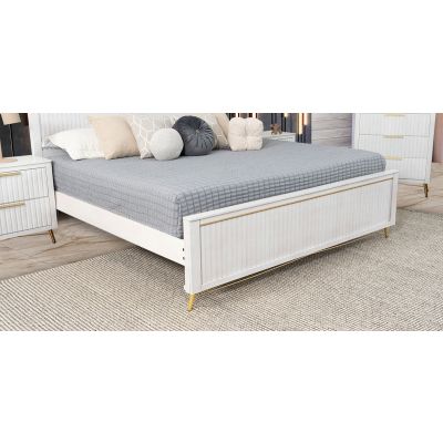 Base De Cama King Size Akira Blanco
