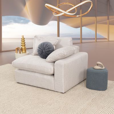 Sillón Con Brazo Derecho Romelly Beige