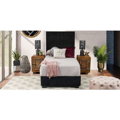 Cama Individual Megan Negro