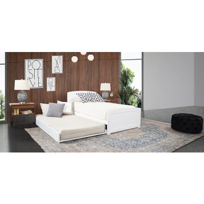 Cama Individual Con Cama Baja Tommy PL Blanco