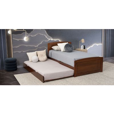 Cama Individual Con Cama Baja Tommy PL Café