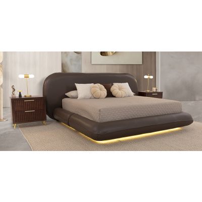 Cama King Size Tessa Café