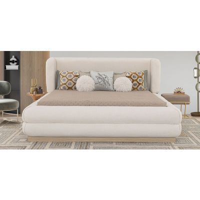 Cama King Size Deanne Beige