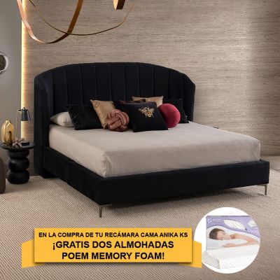 Cama King Size Anika Negro