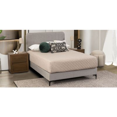 Cama Matrimonial Cortes Beige