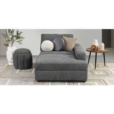 Sillón Largo Elite Gris Charcoal Derecho