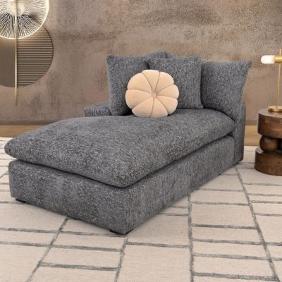 Sillón Largo Brazo Izquierdo Luccini Gris Charcoal
