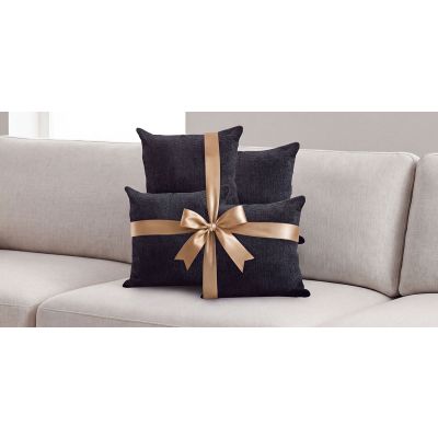 Juego De Cojines Decorativos Glass Negro 4 Piezas