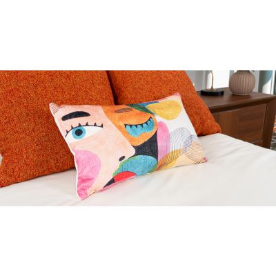 Cojín Decorativo Faces Multicolor