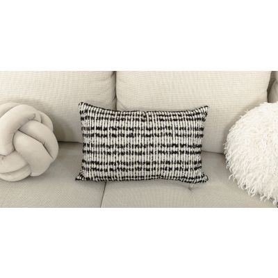 Cojín Riñonera Decorativo Nepal Tassles Negro