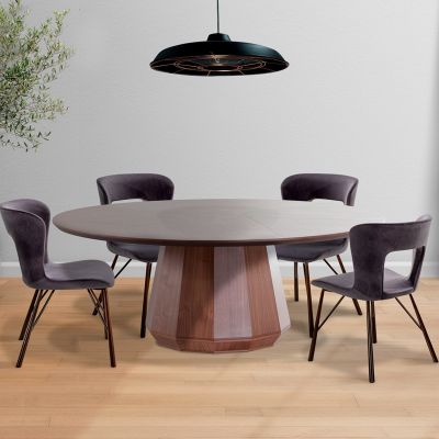 Mesa Comedor Redonda 200 cm Meridiani Café