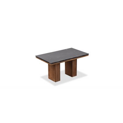 Mesa Comedor 150 X 90 Cm Rectangular De Mármol Alessia Negro