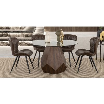 Comedor De Cristal Ceiba Café 5 Piezas