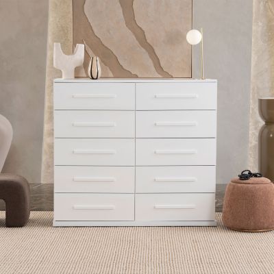 Cómoda Con 10 Cajones Zoe Life Blanco