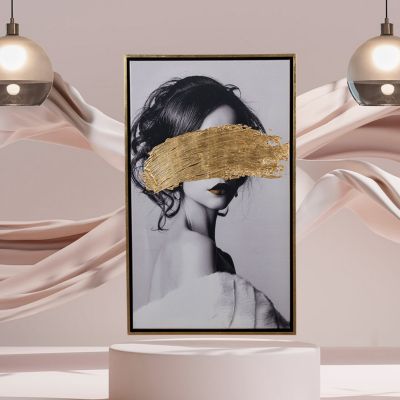 Cuadro Decorativo Woman Dorado