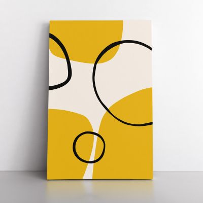 Cuadro Decorativo Moderno Piezas Amarillo 60x40 cm
