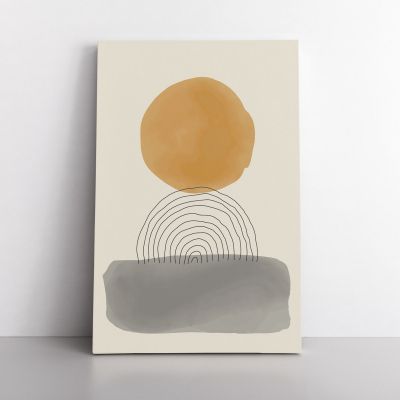 Cuadro Decorativo Moderno Sol Naranja 90x60 cm