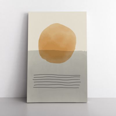 Cuadro Decorativo Moderno Sol Gris 90x60 cm