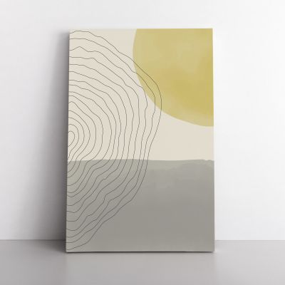 Cuadro Decorativo Moderno Sol Amarillo 60x40 cm