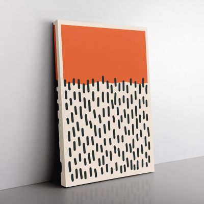 Cuadro Decorativo Moderno Lluvia Naranja 60x40 cm