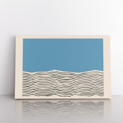 Cuadro Decorativo Moderno Mar Azul 90x60 cm