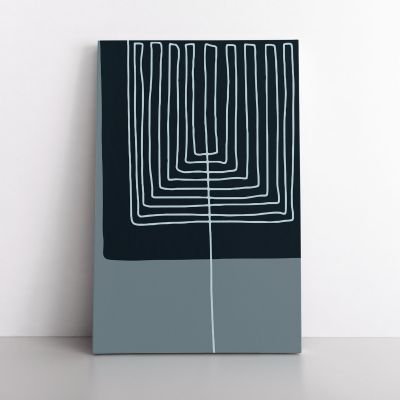 Cuadro Decorativo Moderno Espiral Negro 60x40 cm