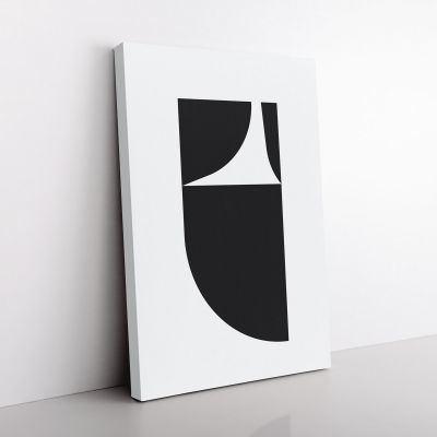Cuadro Decorativo Moderno Formas Negro 90x60 cm