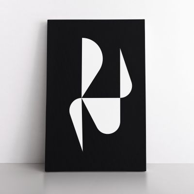 Cuadro Decorativo Moderno Trébol Negro 90x60 cm