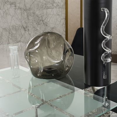 Esfera Decorativa Cristal Zirconia Gris Mediana