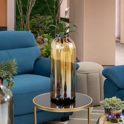 Jarrón Decorativo Balero Cristal Zirconia Ambar Grande