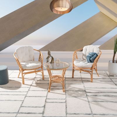 Juego De Jardín Rattan Bahama Terrace Set 3 Piezas