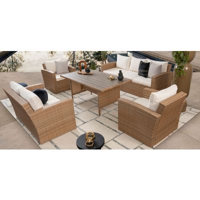 Set de Jardín Rectangular Zane Beige