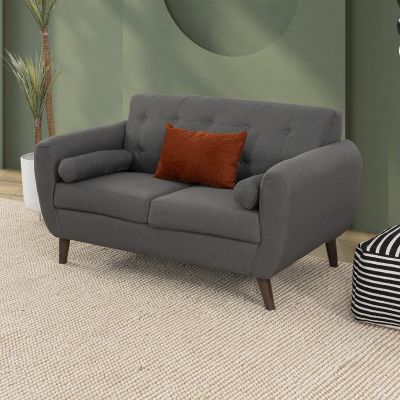Sofá 2 Plazas Monet Gris Charcoal