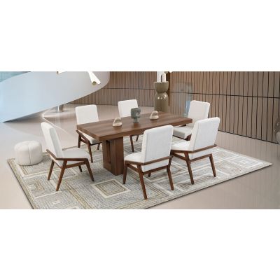 Comedor Marbella Con Sillas Praga Mix Beige 7 Piezas