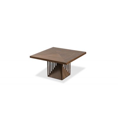 Mesa De Comedor Cuadrado 140 X 140 Cm Malta Café 